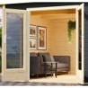 Karibu Abri de jardin bois plus de 20 m² Bois massif Gris 9.55m²