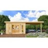 Karibu Abri de jardin bois plus de 20 m² Bois massif Marron