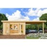 Karibu Abri de jardin bois plus de 20 m² Bois massif Marron