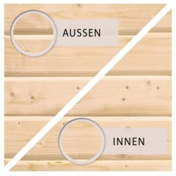 Karibu Abri de jardin bois plus de 20 m² Bois massif Marron
