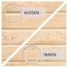 Karibu Abri de jardin bois plus de 20 m² Bois massif Marron