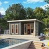 Karibu Abri de jardin bois 15 à 20 m² Bois massif Gris 18.78m²