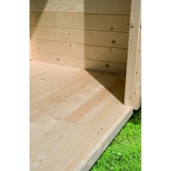 Karibu Abri de jardin bois 15 à 20 m² Bois massif Gris 18.78m²