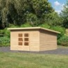 Karibu Abri de jardin bois 10 à 15 m² Bois massif Marron