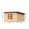 Karibu Abri de jardin bois 10 à 15 m² Bois massif Marron