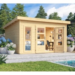 Karibu Abri de jardin bois 10 à 15 m² Bois massif Marron