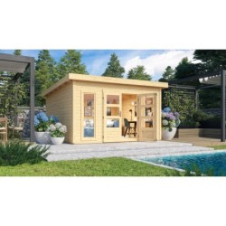 Karibu Abri de jardin bois 10 à 15 m² Bois massif Marron