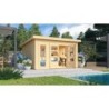 Karibu Abri de jardin bois 10 à 15 m² Bois massif Marron