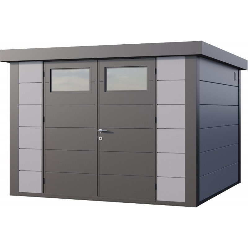 Telluria Abri de jardin métal Acier galvanisé Gris 8.9m² Telluria Abri de jardin métal Acier galvanisé Gris 8.9m²