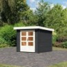 Karibu Abri de jardin bois 5 à 10 m² Bois massif Gris 5.62m²