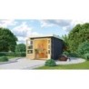 Karibu Abri de jardin bois 5 à 10 m² Bois massif Gris 5.62m²