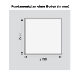 Karibu Abri de jardin bois 5 à 10 m² Bois massif Gris 8.82m²
