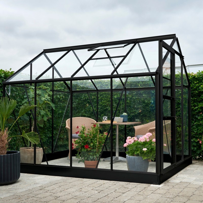 Halls Serre de jardin en verre Noir 5m² Halls Serre de jardin en verre Noir 5m²