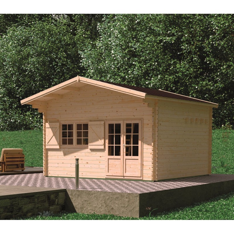 Cerland Abri de jardin bois plus de 20 m² Bois massif Bois naturel Cerland Abri de jardin bois plus de 20 m² Bois massif Bois naturel