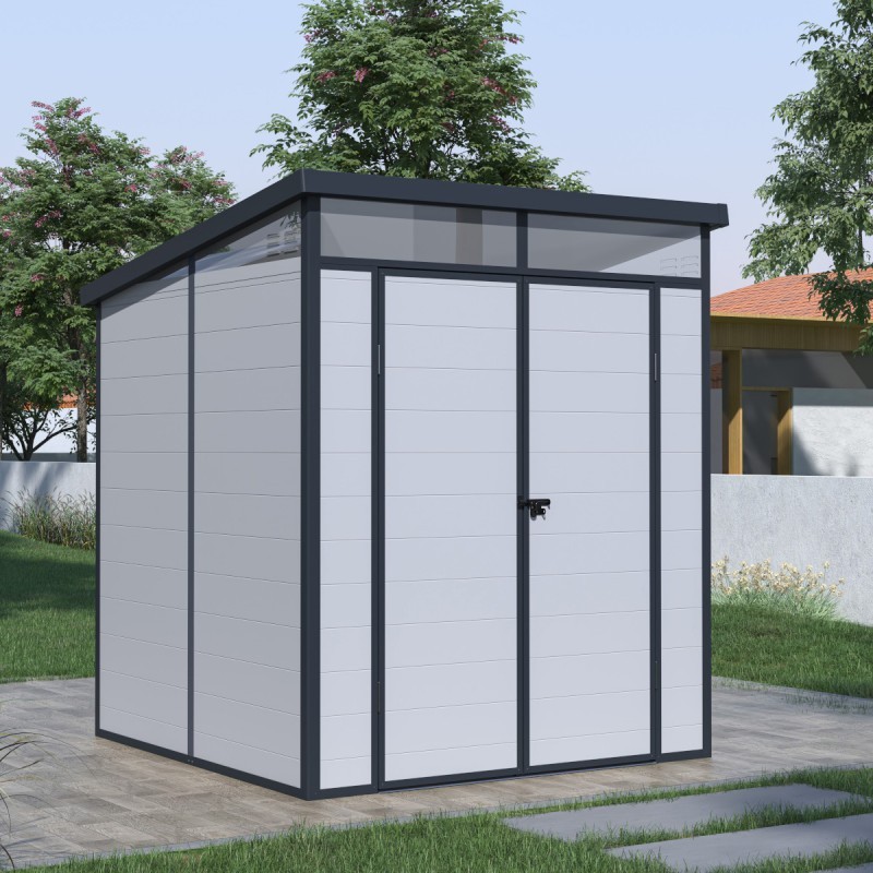 Jôbu Abri de jardin résine Polypropylène Gris 3.24m² Jôbu Abri de jardin résine Polypropylène Gris 3.24m²