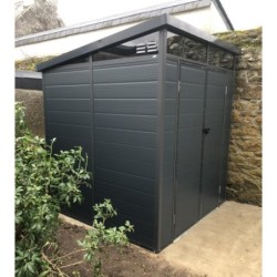 Jôbu Abri de jardin résine Polypropylène Gris 3.24m²