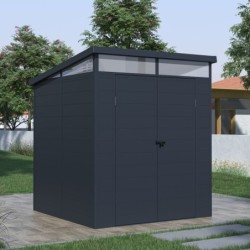Jôbu Abri de jardin résine Polypropylène Gris 3.24m²