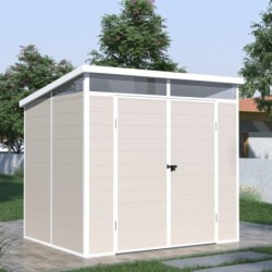 Jôbu Abri de jardin résine Polypropylène Beige 4.10m²