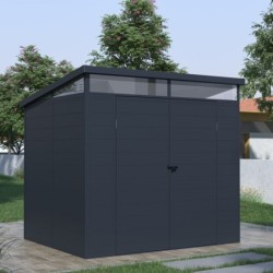 Jôbu Abri de jardin résine Polypropylène Gris 4.10m²