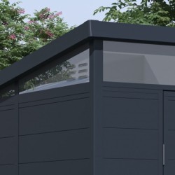 Jôbu Abri de jardin résine Polypropylène Gris 4.10m²