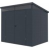 Jôbu Abri de jardin résine Polypropylène Gris 4.10m²