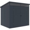 Jôbu Abri de jardin résine Polypropylène Gris 4.10m²