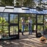 Juliana Serre de jardin en verre Noir 15.1m²