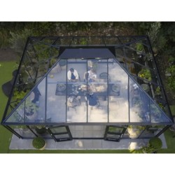 Juliana Serre de jardin en verre Noir 25.6m²