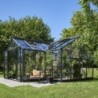 Juliana Serre de jardin en verre Noir 21.5m²