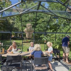 Juliana Serre de jardin en verre Noir 21.5m²