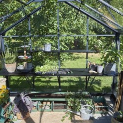 Juliana Serre de jardin en verre Noir 21.5m²