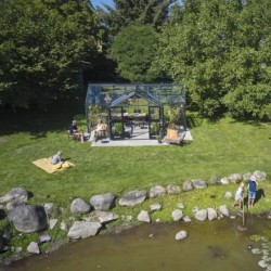 Juliana Serre de jardin en verre Noir 21.5m²