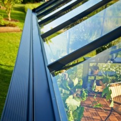 Juliana Serre de jardin en verre Noir 21.5m²