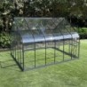 Green Protect Serre de jardin en verre Aluminium et verre trempé Gris 11.04m²