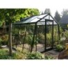 ACD Serre de jardin en verre Noir 9.12m²