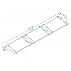 Canopia by Palram Marquise auvent Aluminium Gris 4,25m²