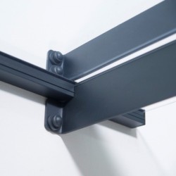 Canopia by Palram Marquise auvent Aluminium Gris 4,25m²