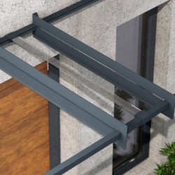 Canopia by Palram Marquise auvent Aluminium Gris 4,25m²