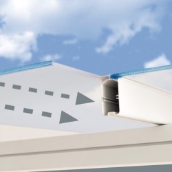 Canopia by Palram Toit de terrasse alu Aluminium Blanc 5m²