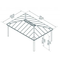 Canopia by Palram Tonnelles de jardin Aluminium Gris 25.6m²