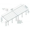 Canopia by Palram Toit de terrasse alu Aluminium Gris 32.1m²