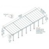 Canopia by Palram Toit de terrasse alu Aluminium Gris 34m²