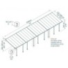 Canopia by Palram Toit de terrasse alu Aluminium Gris 39.4m²