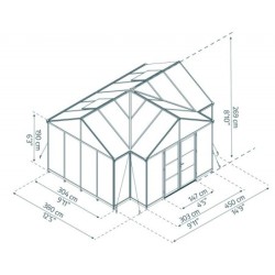 Canopia by Palram Serre de jardin en polycarbonate Noir 16m²