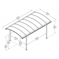 Canopia by Palram Carport Aluminium Gris