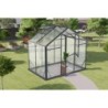 Gampre Serre de jardin en verre Gris 3.3m²