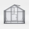 Gampre Serre de jardin en verre Gris 3.3m²