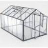 Gampre Serre de jardin en verre Noir 7.92m²