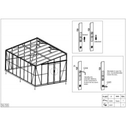 Green Protect Serre de jardin en verre Aluminium et verre trempé Gris 15.64m²