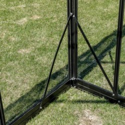Gampre Serre de jardin en verre Noir 6.38m²